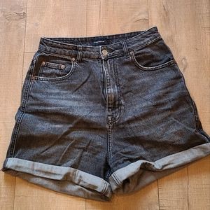 Frank and Oak High Waisted Nina Black Shorts